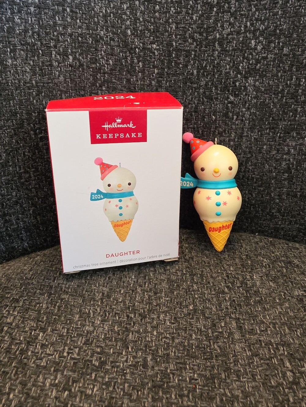 2024 New Hallmark Keepsake Daughter Ice Cream Cone Christmas Tree Ornament